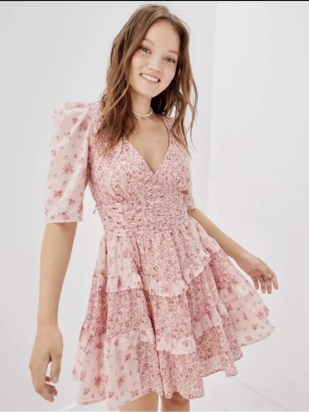 Amercian Eagle Coastal Cowgirl Rodeo
Festival Tiered Floral Dress Size Small